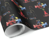 Papier Cadeau Joyeux Noël blak (Coin rond)