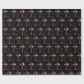Papier Cadeau Joyeux Noël blak (Plat)