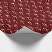 Papier Cadeau Joyeux Noël blanc marron blanc (Coin)