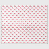 Papier Cadeau Joyeux Noël blanc rouge script mignonne jour férié (Plat)