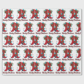 Papier Cadeau Joyeux Noël Boots (Plat)