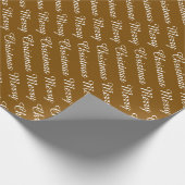 Papier Cadeau Joyeux Noël Brown (Coin)