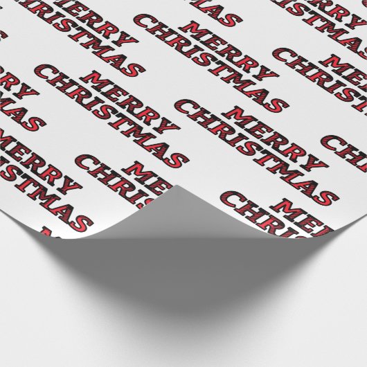 Papier Cadeau Joyeux Noël Buffalo Vérifier la typographie (Coin)