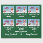 Papier Cadeau Joyeux Noël, Cadeau Du Père Noël, Rudolph (Plat)