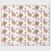 Papier Cadeau Joyeux Noël Capybara (Plat)