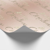 Papier Cadeau Joyeux Noël Champagne Rose Gold Parties scintillan (Coin)