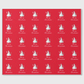 Papier Cadeau Joyeux Noël Chats Dessin Festive Kitties (Plat)