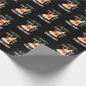 Papier Cadeau Joyeux Noël Cheesy Noël Noël Père Noël Pizza Noël (Coin)