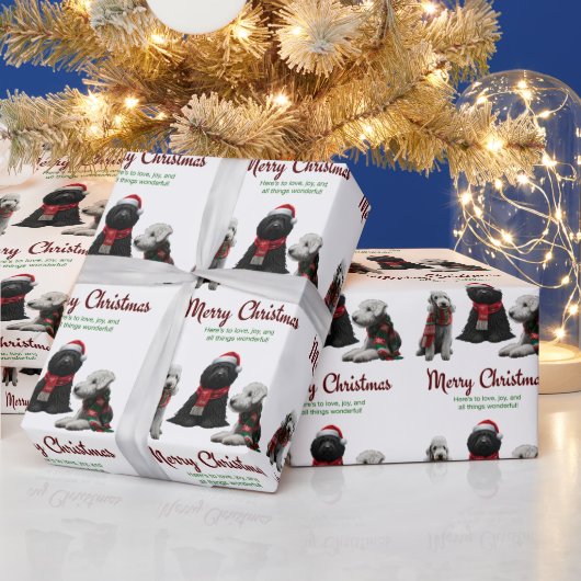 Papier Cadeau Joyeux Noël Chiens (Vacances)