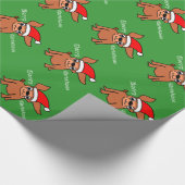Papier Cadeau Joyeux Noël Chihuahua (Coin)
