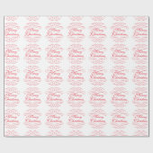 Papier Cadeau Joyeux Noël classique (Plat)