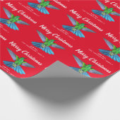 Papier Cadeau Joyeux Noël Colibri photo personnalisée (Coin)