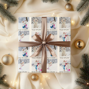 Papier Cadeau Joyeux Noël Collage Photo