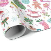 Papier Cadeau Joyeux Noël Coloré (Coin rond)