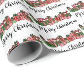 Papier Cadeau Joyeux Noël Coloré Mignon (Coin rond)