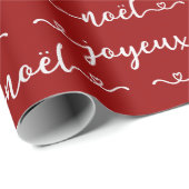 Papier Cadeau Joyeux Noel Conception Française (Coin rond)