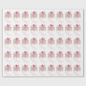 Papier Cadeau Joyeux Noël Coquette Bow Book Stand Cherry (Plat)