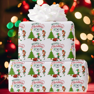 Papier Cadeau Joyeux Noël Cute Elves & do-it-yourself Arbre