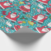 Papier Cadeau Joyeux Noël Dancing Père Noël (Coin)