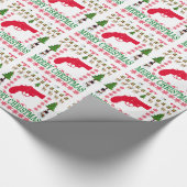 PAPIER CADEAU JOYEUX NOËL D'ARME À FEU. (Coin)