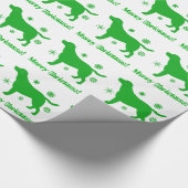 Papier Cadeau Joyeux Noël de labrador retriever (Coin)