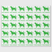 Papier Cadeau Joyeux Noël de labrador retriever (Plat)