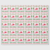 PAPIER CADEAU JOYEUX NOËL DE NATATION. (Plat)