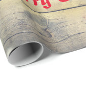 Papier Cadeau Joyeux Noël de Père Noël (Coin rond)