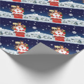 Papier Cadeau Joyeux Noël de Père Noël Crew (Coin)