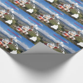 Papier Cadeau Joyeux Noël de Père Noël dans les îles hawaïennes (Coin)