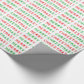 Papier Cadeau Joyeux Noël de police rouge et verte d'ordinateur (Coin)