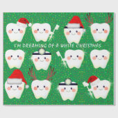 Papier Cadeau Joyeux Noël des dents (Plat)
