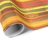 Papier Cadeau Joyeux Noël Dieu Béni Vous Couleurs Design (Coin rond)