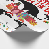 Papier Cadeau Joyeux Noël du chien (Coin)