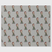 Papier Cadeau Joyeux Noël effrayant Elf (Plat)