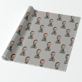 Papier Cadeau Joyeux Noël effrayant Elf (Déroulé)