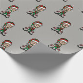 Papier Cadeau Joyeux Noël effrayant Elf (Coin)