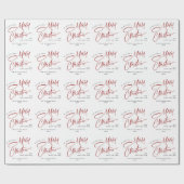 Papier Cadeau Joyeux Noël Élégant Minimaliste Vacances (Plat)