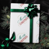 Papier Cadeau Joyeux Noël Élégant moderne Script de vacances
