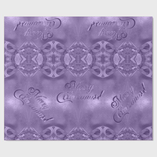 Papier Cadeau Joyeux Noël Élégant Script moderne violet (Plat)