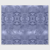 Papier Cadeau Joyeux Noël Elegant Silver Blue (Plat)