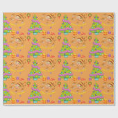 Papier Cadeau Joyeux Noël Elfes (Plat)