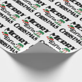 Papier Cadeau Joyeux Noël Elfique (Coin)