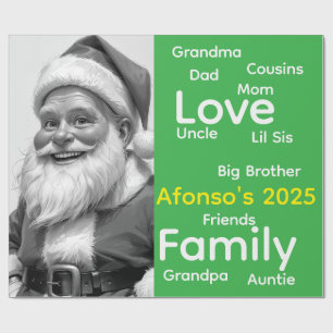 Papier Cadeau Joyeux Noël Emballage Amour de la famille Père Noë