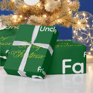 Papier Cadeau Joyeux Noël Emballage Famille Santa Renne