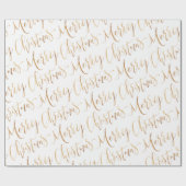 Papier Cadeau Joyeux Noël en or (Plat)