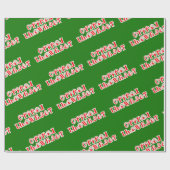 Papier Cadeau Joyeux Noël en papier d'enveloppement Cherokee (Plat)