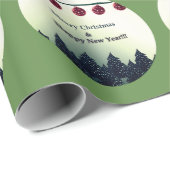 Papier Cadeau Joyeux Noël et Bonne Année (Coin rond)