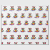 Papier Cadeau Joyeux Noël et joyeux Souris au fromage du Nouvel (Plat)