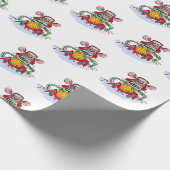 Papier Cadeau Joyeux Noël et joyeux Souris au fromage du Nouvel (Coin)